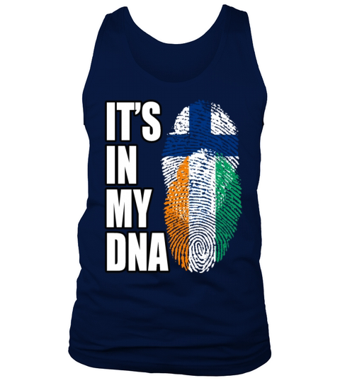 Finland And Ivorian Mix Heritage DNA Flag Tank Top Unisex