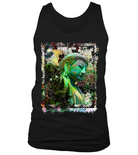 Japanese Buddha Statue Japan Kamakura Collage Art Tank Top Unisex
