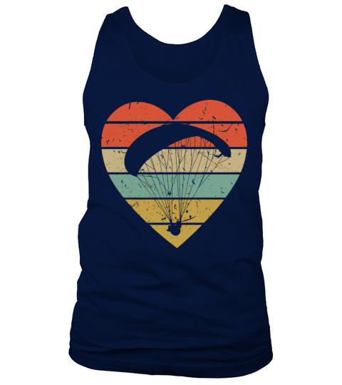 Paragliding Vintage Design Retro Paraglider Heart Tank Top Unisex
