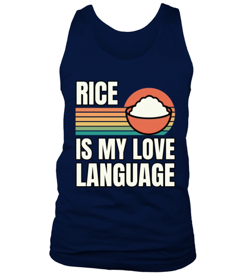 Retro Vintage Rice Is My Love Language Tank Top Unisex