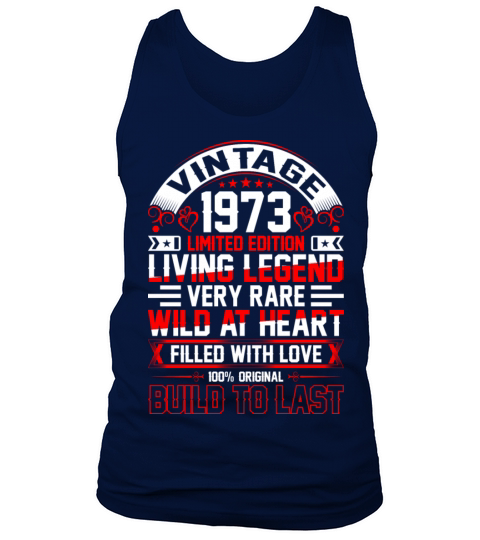 Vintage 1973 Limited Edition Tshirt Tank Top Unisex