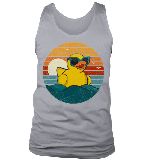 Vintage Retro Sunset Art Of Zoo Cute Yellow Rubber Tank Top Unisex