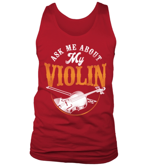 Violin Violinist Vintage Ask Me Tank Top Unisex