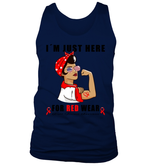 Wear Red Ribbon Heart Disease Awareness Tank Top Unisex