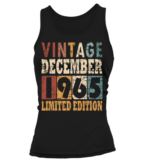 1965 December vintage birthday Tank top Woman