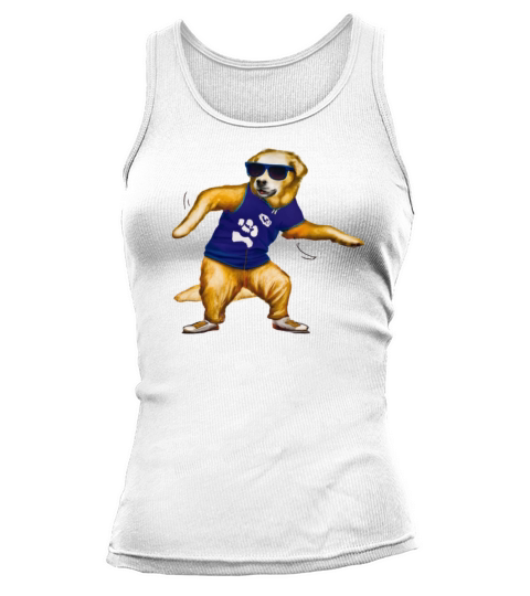 a best golden retriever dog dancing hip hop Tank top Woman