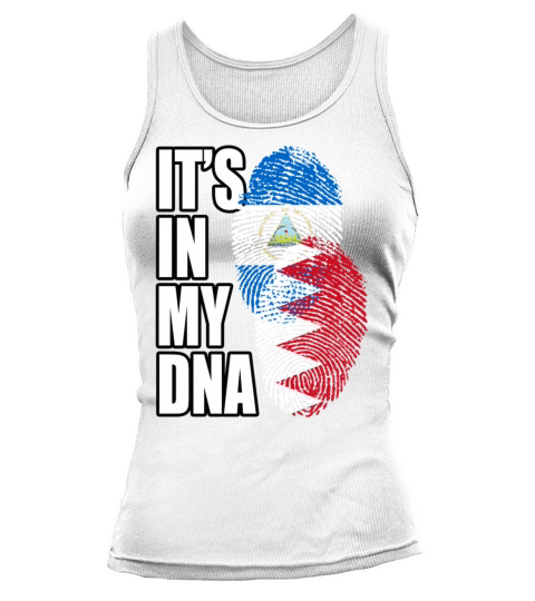 Bahraini And Nicaraguan Mix Heritage DNA Flag Tank top Woman