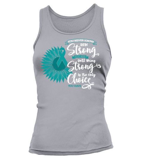 Cervical Cancer Awareness Month Teal Sunflower Tank top Woman