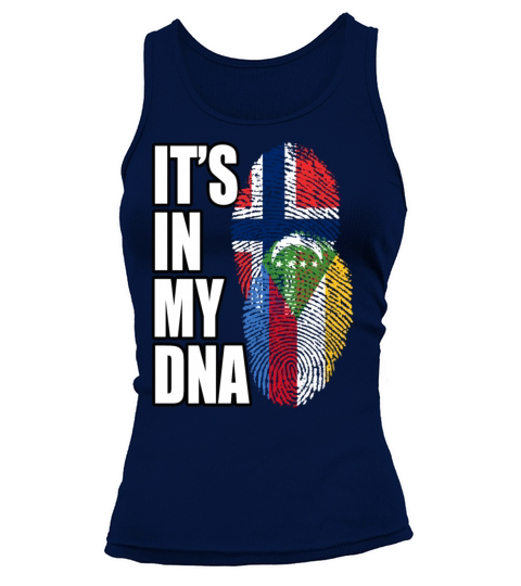 Comoran And Norwegian Mix Heritage DNA Flag Tank top Woman