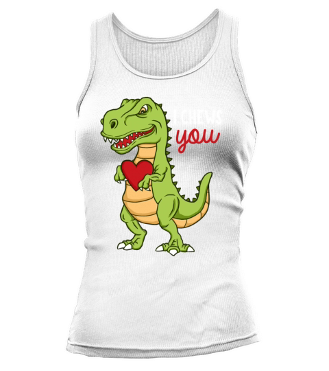 Dinosaur Hearts Funny Valentines Day Gift Tank top Woman