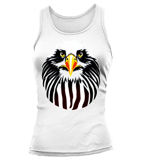 Eagle imprint american bird animal art motif bald Tank top Woman