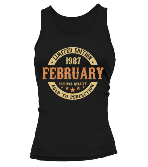 February 1987 Vintage Birthday Present Tank top Woman
