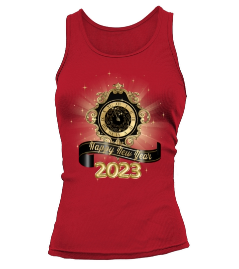 Happy New Year Black and Gold Tank top Woman
