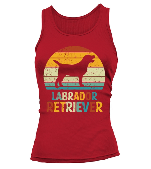 Labrador Retriever silhouette vintage and retro Tank top Woman