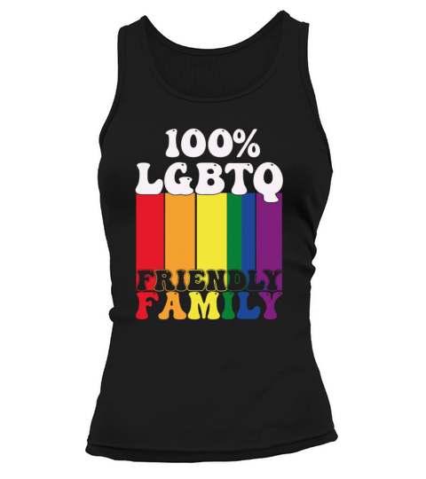 LGBTQ Friendly Family Gay Pride Month Rainbow Tank top Woman