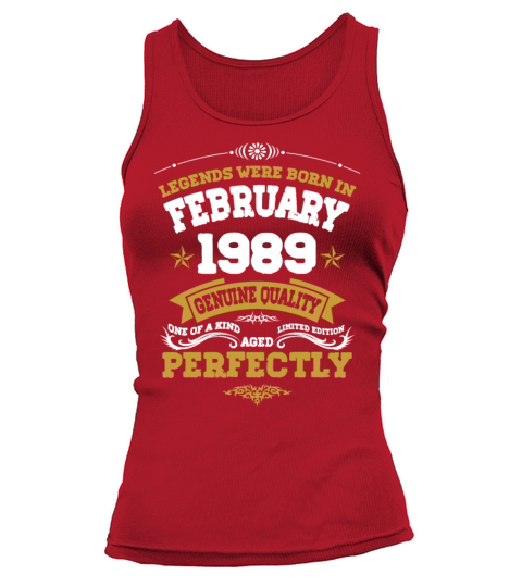 Vintage Aged To Perfection Ferbuary 1989 Tank top Woman