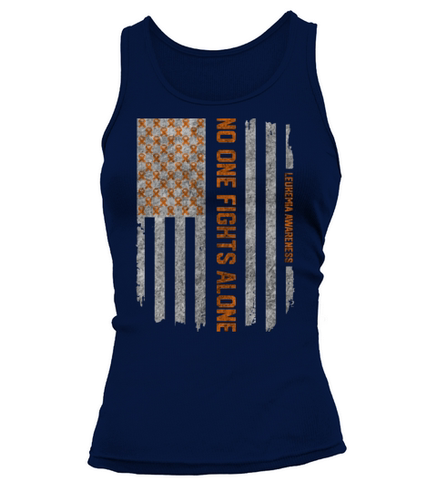 Vintage Leukemia Cancer Awareness American Flag Tank top Woman