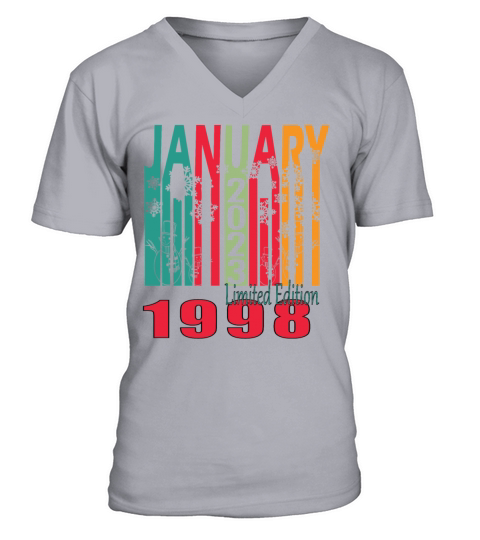 1998 January vintage born gift V-Neck T-shirt
