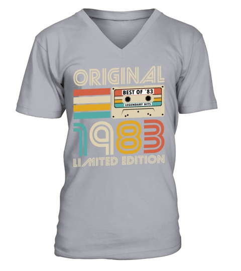 40th birthday vintage 1983 original 1983 V-Neck T-shirt