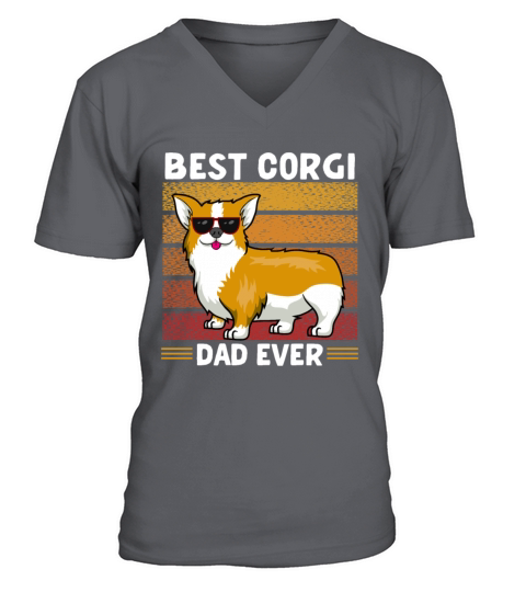 Best Corgi Dad Ever V-Neck T-shirt