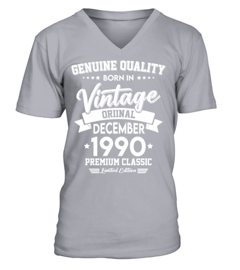 Born In December 1990 Original Vintage V-Neck T-shirt