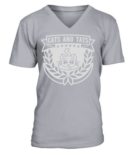 cats and tats quote V-Neck T-shirt