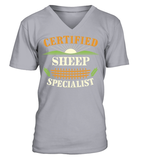 Certified Sheep Specialist Farmer Funny Farming V-Neck T-shirt