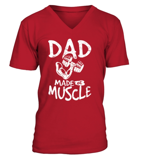 Funny Weightlifting Father Workout Gym Fitness Lif V-Neck T-shirt