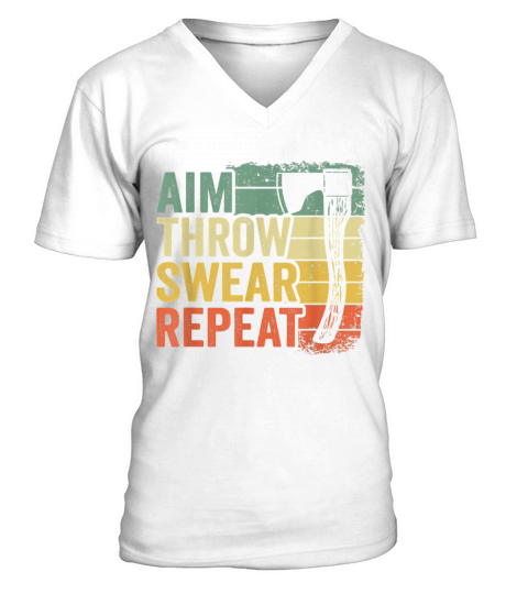 Hatchet Vintage Funny Axe Throwing V-Neck T-shirt