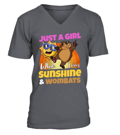 Just A Girl Who Loves Sunshine And Wombats V-Neck T-shirt