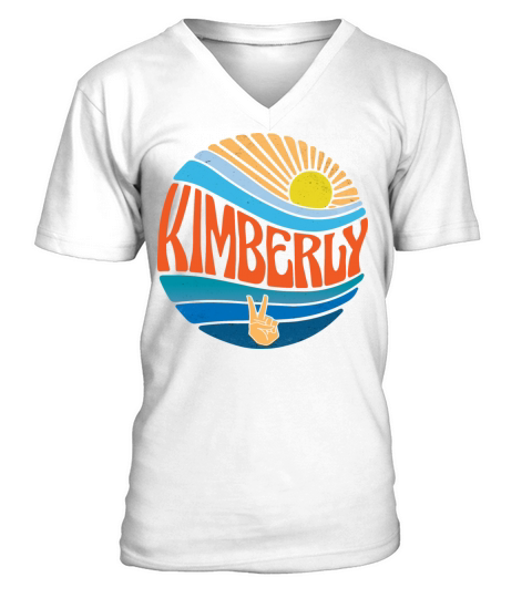 Kimberly Shirt Vintage Sunset Kimberly Groovy Tie V-Neck T-shirt