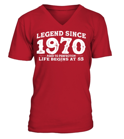 Legend Since 1970 53 Year of Perfection - 53rd V-Neck T-shirt