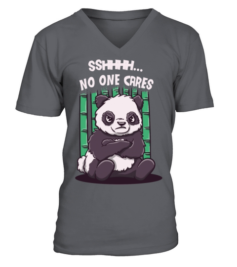 No One Cares Sarcastic Quote Sarcasm Funny Introve V-Neck T-shirt