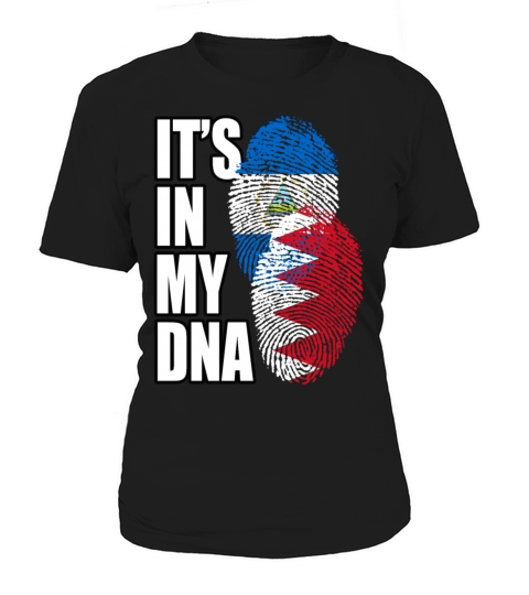 Bahraini And Nicaraguan Mix Heritage DNA Flag Women's T-Shirt