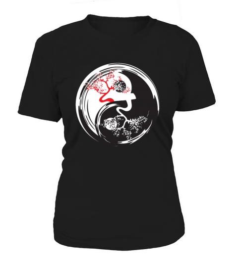 Bonsai Tree Yin Yang Balance Peace Love Gift Ideas Women's T-Shirt