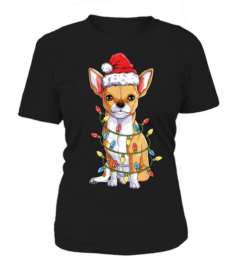 Chihuahua Santa Christmas Tree Lights Xmas Boys Do Women's T-Shirt