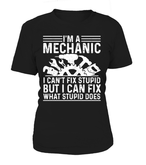 Funny Mechanic Dad Design Automotive Vintage Auto Women's T-Shirt