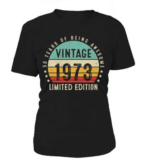 Retro Vintage 1973 50 Years Awesome 50th Birthday Women's T-Shirt