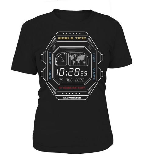Vintage digital watch clock screen Women's T-Shirt