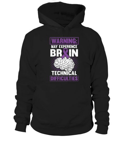 Brain Technical Purple Ribbon Epileptic Epilepsy Hoodie Unisex