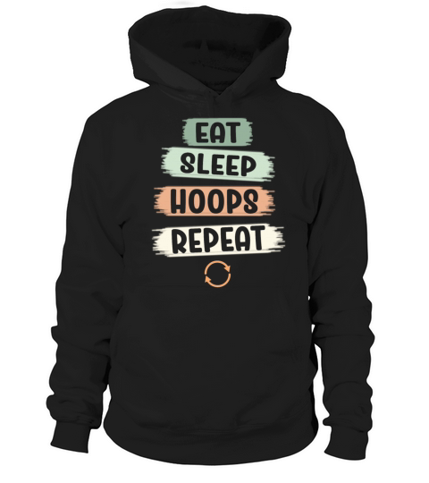 Eat Sleep Hoops Repeat Basketball Hoodie Unisex