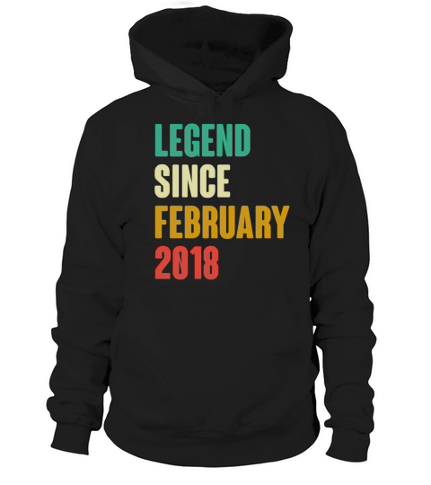 February 2018 4th Birthday 4 Years Old Bday Gift Hoodie Unisex