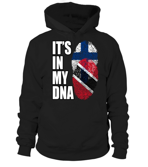 Finland And Trinidad Tobago Mix Heritage DNA Flag Hoodie Unisex