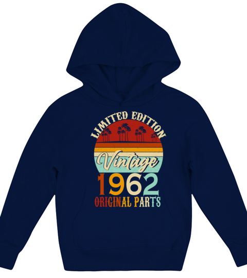 1962 Born Vintage Birthday Retro Kids Hoodie