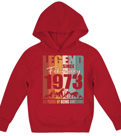 50th birthday vintage 1973 legend since 1973 Kids Hoodie