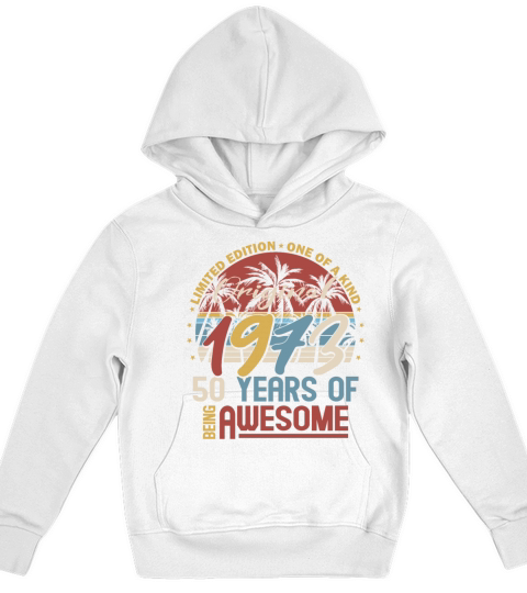 50th birthday vintage 1973 original 1973 Kids Hoodie