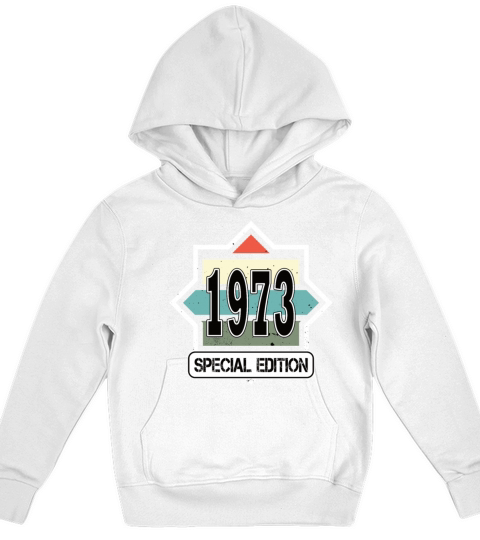 50th birthday vintage 1973 special edition Kids Hoodie