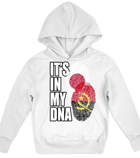 Angolan And Japanese Mix Heritage DNA Flag Kids Hoodie