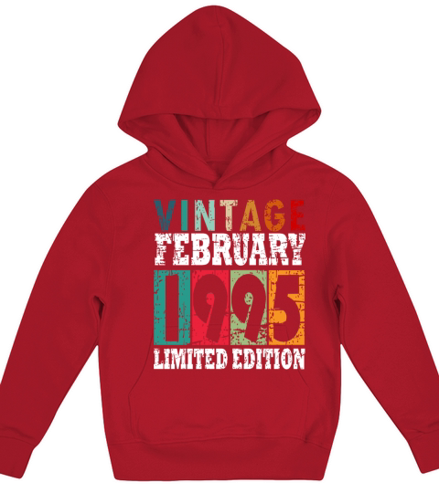 Born 1995 February 28th Birthday Gift Kids Hoodie