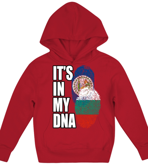 Bulgarian And Belizean Mix Heritage DNA Flag Kids Hoodie